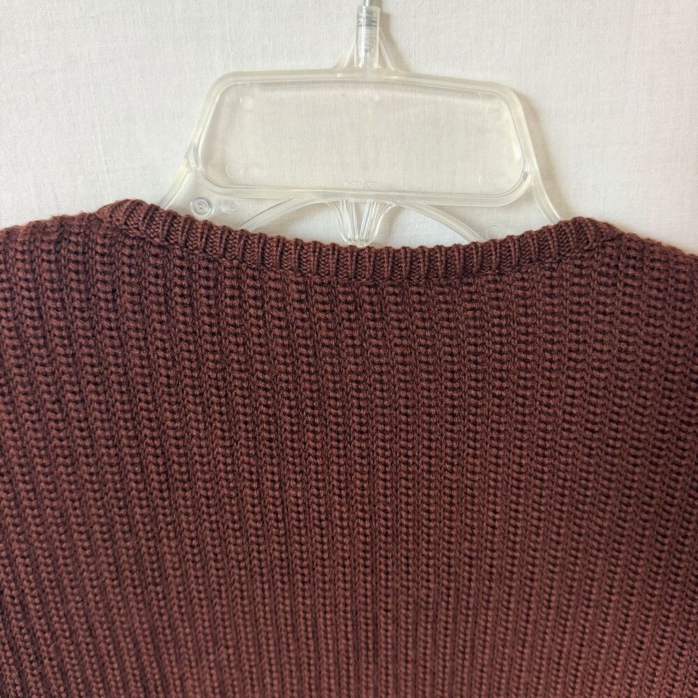 Vintage Salvatore Ferragamo Cardigan Womens Brown Gold Buttons Italy Knit Pocket - Picture 6 of 16